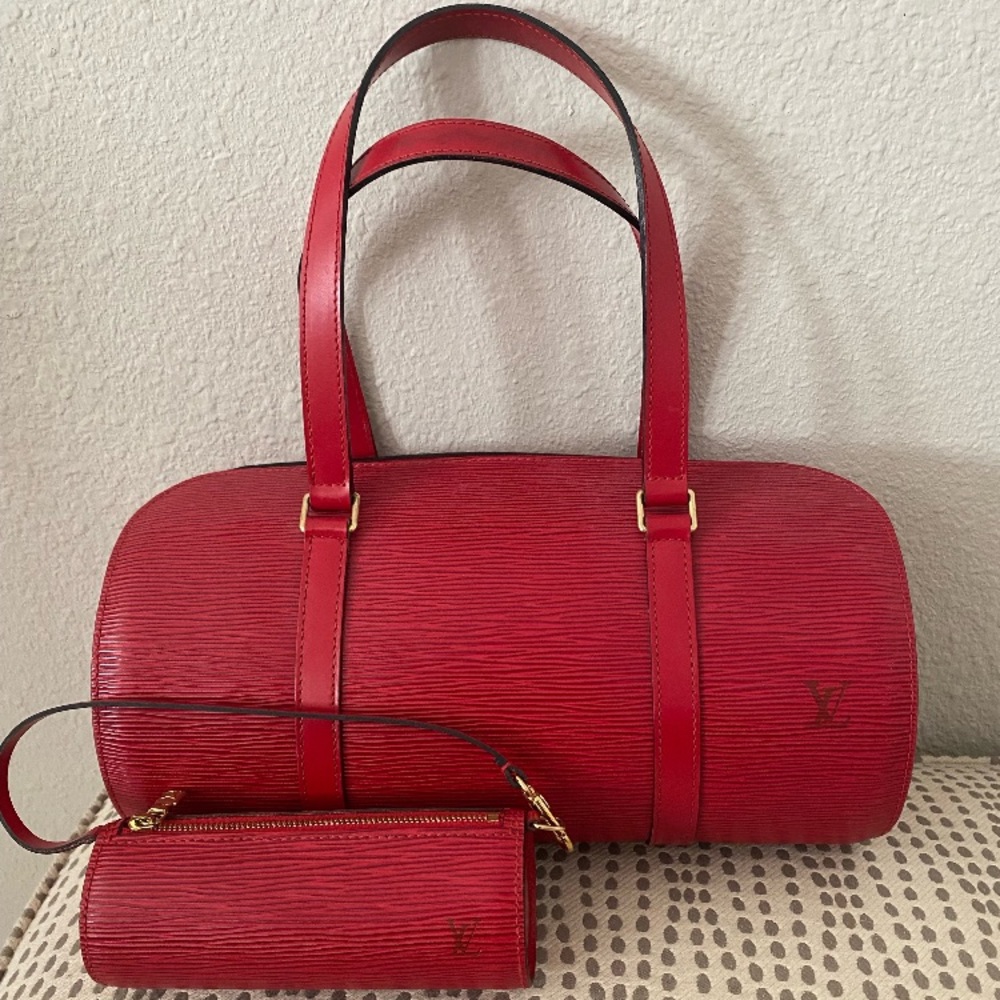 Louis Vuitton Red Barrel style Handbag